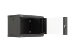 SZAFA INSTALACYJNA RACK WISZĄCA 19" 6U 540X350 CZARNA DRZWI PRZESZKLONE LANBERG (FLAT PACK)