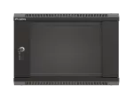 SZAFA INSTALACYJNA RACK WISZĄCA 19" 6U 540X350 CZARNA DRZWI PRZESZKLONE LANBERG (FLAT PACK)