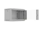 SZAFA INSTALACYJNA RACK WISZĄCA 19" 6U 540X350 SZARA DRZWI PRZESZKLONE LANBERG (FLAT PACK)