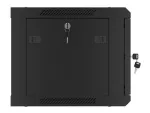SZAFA INSTALACYJNA RACK WISZĄCA 19" 6U 600X450 CZARNA DRZWI METALOWE LANBERG (FLAT PACK)