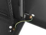 SZAFA INSTALACYJNA RACK WISZĄCA 19" 6U 600X450 CZARNA DRZWI METALOWE LANBERG (FLAT PACK)
