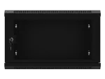 SZAFA INSTALACYJNA RACK WISZĄCA 19" 6U 600X450 CZARNA DRZWI PERFOROWANE LANBERG (FLAT PACK)