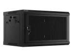 SZAFA INSTALACYJNA RACK WISZĄCA 19" 6U 600X450 CZARNA DRZWI PERFOROWANE LANBERG (FLAT PACK)