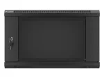 SZAFA INSTALACYJNA RACK WISZĄCA 19" 6U 600X450 CZARNA LANBERG (FLAT PACK) V2