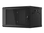 SZAFA INSTALACYJNA RACK WISZĄCA 19" 6U 600X450 CZARNA LANBERG (FLAT PACK) V2
