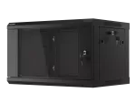 SZAFA INSTALACYJNA RACK WISZĄCA 19" 6U 600X450 CZARNA LANBERG (FLAT PACK) V2