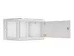 SZAFA INSTALACYJNA RACK WISZĄCA 19" 6U 600X450 SZARA DRZWI METALOWE LANBERG (FLAT PACK)