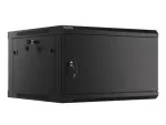 SZAFA INSTALACYJNA RACK WISZĄCA 19" 6U 600X600 CZARNA DRZWI METALOWE LANBERG (FLAT PACK)