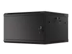 SZAFA INSTALACYJNA RACK WISZĄCA 19" 6U 600X600 CZARNA DRZWI METALOWE LANBERG (FLAT PACK)