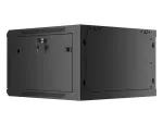 SZAFA INSTALACYJNA RACK WISZĄCA 19" 6U 600X600 CZARNA DRZWI METALOWE LANBERG (FLAT PACK)
