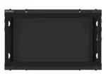 SZAFA INSTALACYJNA RACK WISZĄCA 19" 6U 600X600 CZARNA DRZWI METALOWE LANBERG (FLAT PACK)