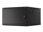 SZAFA INSTALACYJNA RACK WISZĄCA 19" 6U 600X600 CZARNA DRZWI METALOWE LANBERG (FLAT PACK)