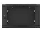 SZAFA INSTALACYJNA RACK WISZĄCA 19" 6U 600X600 CZARNA LANBERG (FLAT PACK) V2