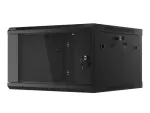 SZAFA INSTALACYJNA RACK WISZĄCA 19" 6U 600X600 CZARNA LANBERG (FLAT PACK) V2