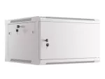 SZAFA INSTALACYJNA RACK WISZĄCA 19" 6U 600X600 SZARA DRZWI METALOWE LANBERG (FLAT PACK)