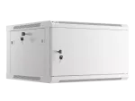 SZAFA INSTALACYJNA RACK WISZĄCA 19" 6U 600X600 SZARA DRZWI METALOWE LANBERG (FLAT PACK)
