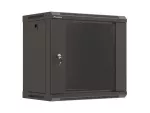 SZAFA INSTALACYJNA RACK WISZĄCA 19" 9U 540X350 CZARNA DRZWI PRZESZKLONE LANBERG (FLAT PACK)