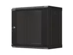 SZAFA INSTALACYJNA RACK WISZĄCA 19" 9U 540X350 CZARNA DRZWI PRZESZKLONE LANBERG (FLAT PACK)
