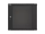 SZAFA INSTALACYJNA RACK WISZĄCA 19" 9U 540X350 CZARNA DRZWI PRZESZKLONE LANBERG (FLAT PACK)
