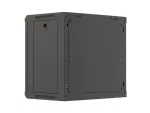 SZAFA INSTALACYJNA RACK WISZĄCA 19" 9U 540X350 CZARNA DRZWI PRZESZKLONE LANBERG (FLAT PACK)