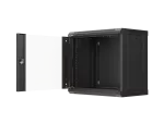 SZAFA INSTALACYJNA RACK WISZĄCA 19" 9U 540X350 CZARNA DRZWI PRZESZKLONE LANBERG (FLAT PACK)