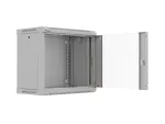 SZAFA INSTALACYJNA RACK WISZĄCA 19" 9U 540X350 SZARA DRZWI PRZESZKLONE LANBERG (FLAT PACK)