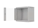 SZAFA INSTALACYJNA RACK WISZĄCA 19" 9U 540X350 SZARA DRZWI PRZESZKLONE LANBERG (FLAT PACK)