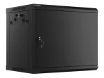 SZAFA INSTALACYJNA RACK WISZĄCA 19" 9U 600X450 CZARNA DRZWI METALOWE LANBERG (FLAT PACK)