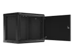 SZAFA INSTALACYJNA RACK WISZĄCA 19" 9U 600X450 CZARNA DRZWI METALOWE LANBERG (FLAT PACK)