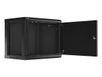 SZAFA INSTALACYJNA RACK WISZĄCA 19" 9U 600X450 CZARNA DRZWI METALOWE LANBERG (FLAT PACK)