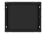 SZAFA INSTALACYJNA RACK WISZĄCA 19" 9U 600X450 CZARNA DRZWI METALOWE LANBERG (FLAT PACK)