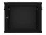 SZAFA INSTALACYJNA RACK WISZĄCA 19" 9U 600X450 CZARNA DRZWI PERFOROWANE LANBERG (FLAT PACK)