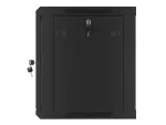 SZAFA INSTALACYJNA RACK WISZĄCA 19" 9U 600X450 CZARNA DRZWI PERFOROWANE LANBERG (FLAT PACK)