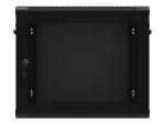 SZAFA INSTALACYJNA RACK WISZĄCA 19" 9U 600X450 CZARNA DRZWI PERFOROWANE LANBERG (FLAT PACK)