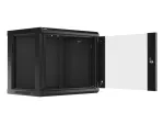 SZAFA INSTALACYJNA RACK WISZĄCA 19" 9U 600X450 CZARNA LANBERG (FLAT PACK) V2