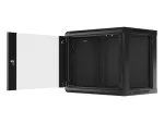 SZAFA INSTALACYJNA RACK WISZĄCA 19" 9U 600X450 CZARNA LANBERG (FLAT PACK) V2