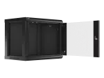 SZAFA INSTALACYJNA RACK WISZĄCA 19" 9U 600X450 CZARNA LANBERG (FLAT PACK) V2