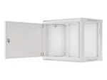 SZAFA INSTALACYJNA RACK WISZĄCA 19" 9U 600X450 SZARA DRZWI METALOWE LANBERG (FLAT PACK)