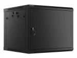 SZAFA INSTALACYJNA RACK WISZĄCA 19" 9U 600X600 CZARNA DRZWI METALOWE LANBERG (FLAT PACK)