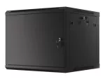 SZAFA INSTALACYJNA RACK WISZĄCA 19" 9U 600X600 CZARNA DRZWI METALOWE LANBERG (FLAT PACK)