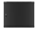 SZAFA INSTALACYJNA RACK WISZĄCA 19" 9U 600X600 CZARNA DRZWI METALOWE LANBERG (FLAT PACK)