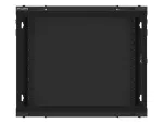 SZAFA INSTALACYJNA RACK WISZĄCA 19" 9U 600X600 CZARNA DRZWI METALOWE LANBERG (FLAT PACK)