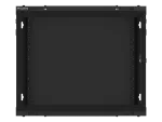 SZAFA INSTALACYJNA RACK WISZĄCA 19" 9U 600X600 CZARNA DRZWI METALOWE LANBERG (FLAT PACK)