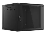 SZAFA INSTALACYJNA RACK WISZĄCA 19" 9U 600X600 CZARNA LANBERG (FLAT PACK) V2