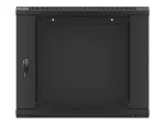 SZAFA INSTALACYJNA RACK WISZĄCA 19" 9U 600X600 CZARNA LANBERG (FLAT PACK) V2