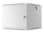 SZAFA INSTALACYJNA RACK WISZĄCA 19" 9U 600X600 SZARA DRZWI METALOWE LANBERG (FLAT PACK)
