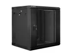 SZAFA INSTALACYJNA RACK WISZĄCA DWUSEKCYJNA 19" 12U 600X600 CZARNA LANBERG (FLAT PACK)