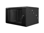 SZAFA INSTALACYJNA RACK WISZĄCA DWUSEKCYJNA 19" 6U 600X600 CZARNA LANBERG (FLAT PACK)