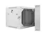 SZAFA INSTALACYJNA RACK WISZĄCA DWUSEKCYJNA 19" 9U 600X600 SZARA LANBERG (FLAT PACK)