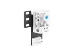 TERMOSTAT ZAMYKAJĄCY 10A DO SZAF Z UCHEM MONTAŻOWYM (RACK) I KOSTKĄ ELEKTRYCZNĄ SZARY LANBERG
